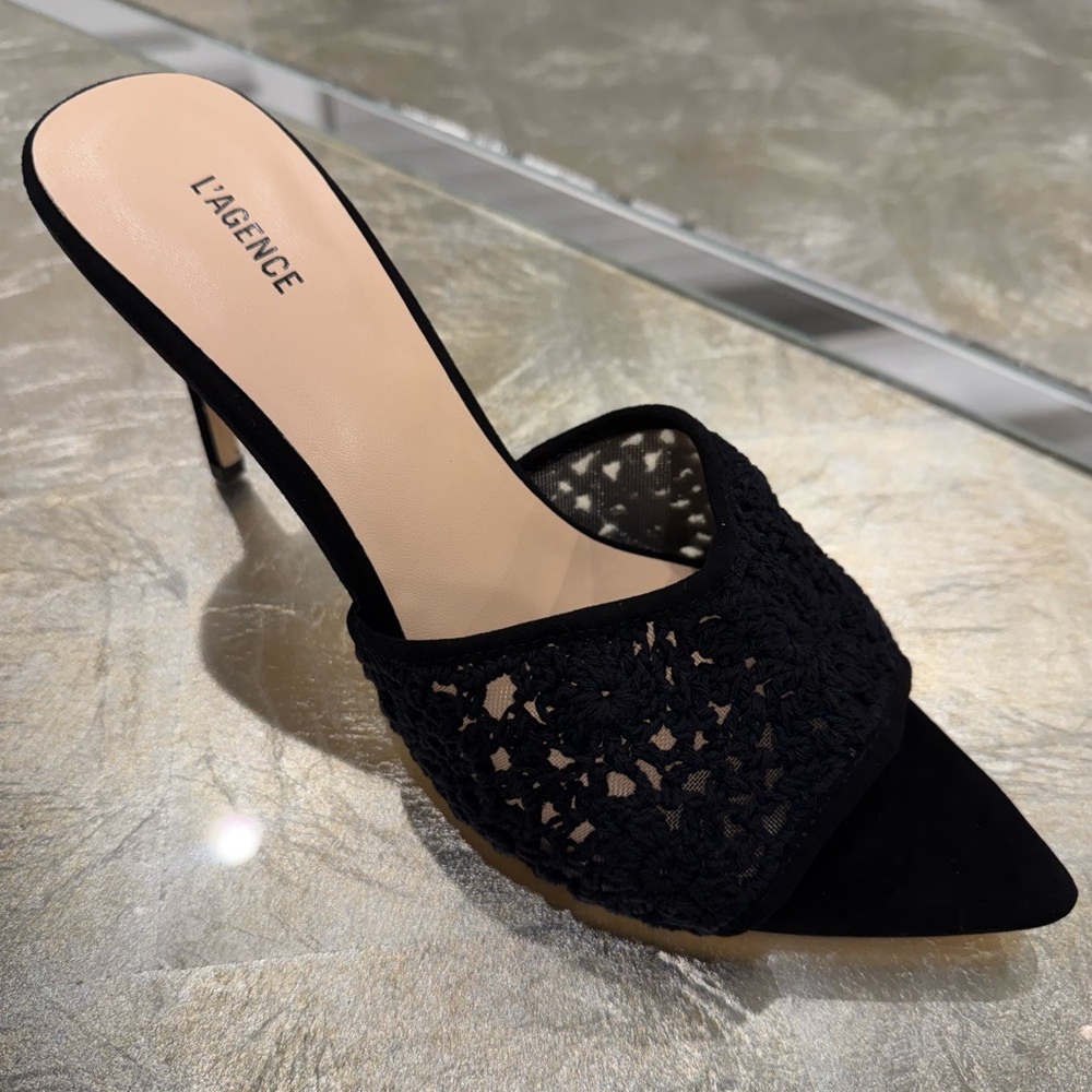 L'AGENCE Black Women's Heeled Sandals